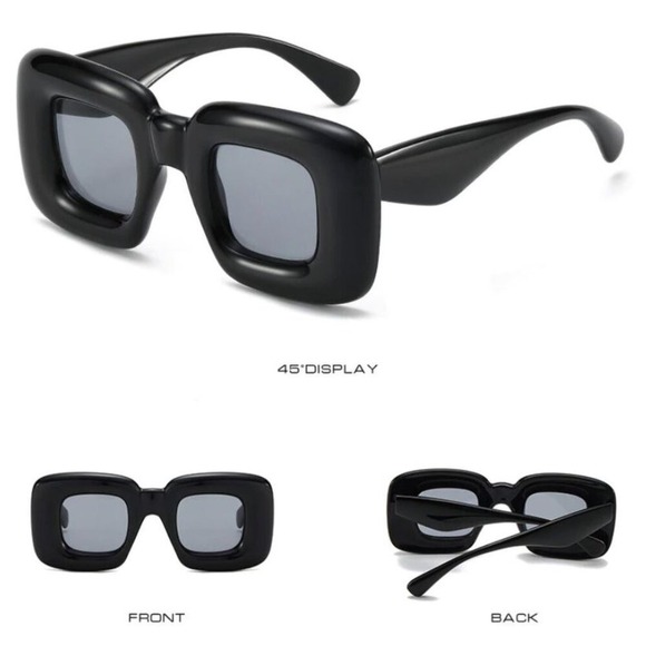 Black Women\'s Square Retro Sunglasses main image 4